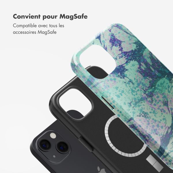 Selencia Coque arrière Vivid avec MagSafe Apple iPhone 13 - Fresh Paint Green