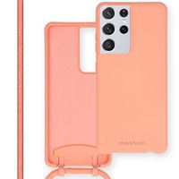 imoshion Coque de couleur avec cordon amovible Samsung Galaxy S21 Ultra - Peach