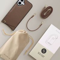 Selencia Coque de télephone Nova avec cordon et porte-cartes Apple iPhone 17 - Mocha Brown