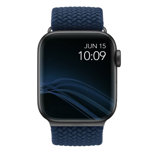 Uniq Bracelet tressé Aspen Apple Watch Series 1 t/m 11 / SE / Ultra (44/45/46/49 mm) - Oxford Blue