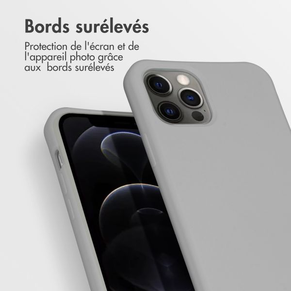 imoshion Coque de couleur avec cordon amovible iPhone 12 (Pro) - Gris