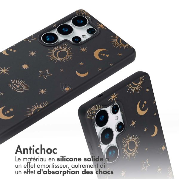 imoshion Coque design en silicone avec cordon Samsung Galaxy S25 Ultra - Sky Black