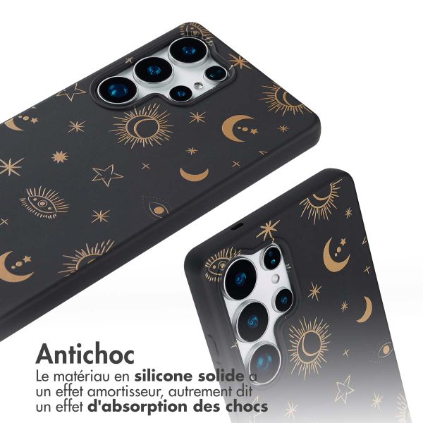 imoshion Coque design en silicone avec cordon Samsung Galaxy S25 Ultra - Sky black