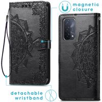 imoshion Etui de téléphone Mandala Oppo A74 (5G) / A54 (5G) - Noir