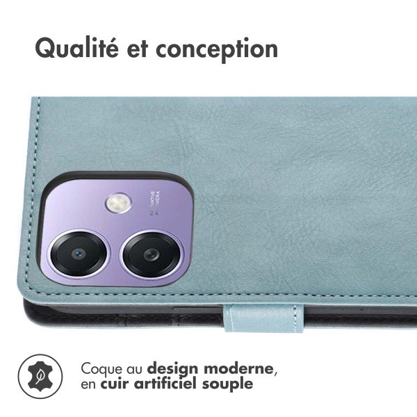 imoshion Étui de téléphone portefeuille Luxe Oppo A40 4G / Oppo A40M 4G / Oppo A60 5G - Bleu clair