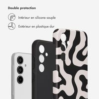Selencia Coque arrière Vivid Samsung Galaxy A35 - Art Wave Black