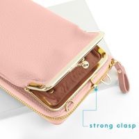 imoshion Sac téléphone en cuir végan Crossbody - Rose