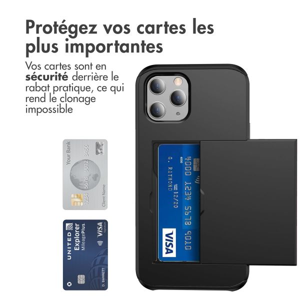 imoshion Coque arrière avec porte-cartes Apple iPhone 12 (Pro) - Noir
