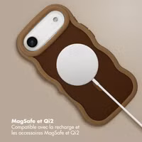 Selencia Coque arrière Wavy avec MagSafe Apple iPhone Air - Mocha Brown
