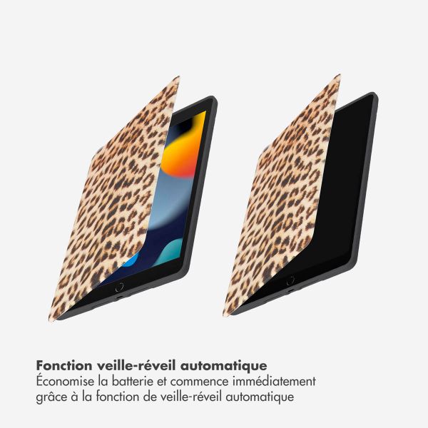 Selencia Coque tablette Vivid iPad 7 (2019) / iPad 8 (2020) / iPad 9 (2021) 10.2 pouces - Wild Leo