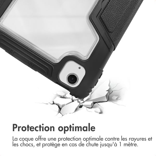 Accezz Coque tablette Rugged Trifold Apple iPad Air 11 pouces (2025) M3 / (2024) M2 / Air 5 (2022) / Air 4 (2020) - Noir