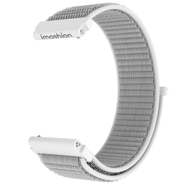 imoshion Bracelet en nylon avec fermeture velcro - Connexion universelle 20 mm - Gris