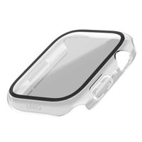 Uniq Nautic Coque Apple Watch avec protection d'écran en Verre Trempé Étanche Apple Watch 7-9 / SE - 45 mm - Dove (Clear)