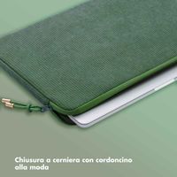 Selencia Pochette ordinateur Corduroy 15-16 pouces - Sage Green
