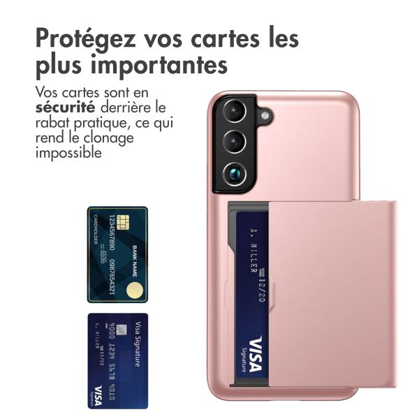 imoshion Coque arrière avec porte-cartes Samsung Galaxy S22 - Rose Dorée