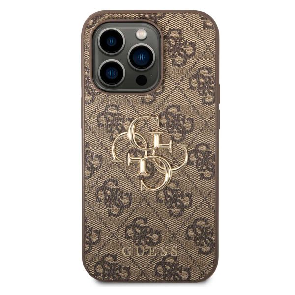 Guess Coque 4G Metal Logo Backcover iPhone 15 Pro Max - Brun