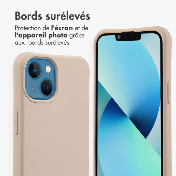 imoshion Coque arrière Color avec cordon amovible et MagSafe Apple iPhone 13 - Nude