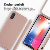 imoshion Coque en silicone avec cordon Apple iPhone X / Xs - Sand Pink
