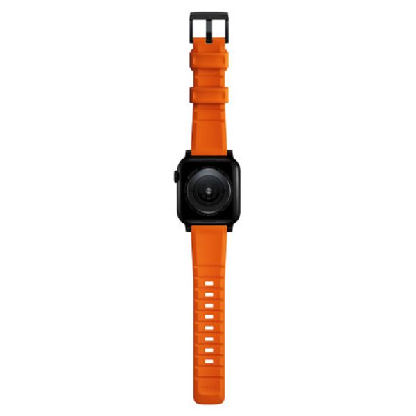 Nomad Bracelet robuste FKM Apple Watch Series 1 á 10 / SE / Ultra (2) (44/45/46/49 mm) - Noir/Orange