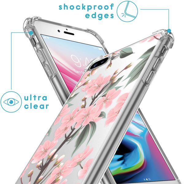 imoshion Coque Design avec cordon iPhone 8 Plus / 7 Plus - Fleur - Cherry Blossom