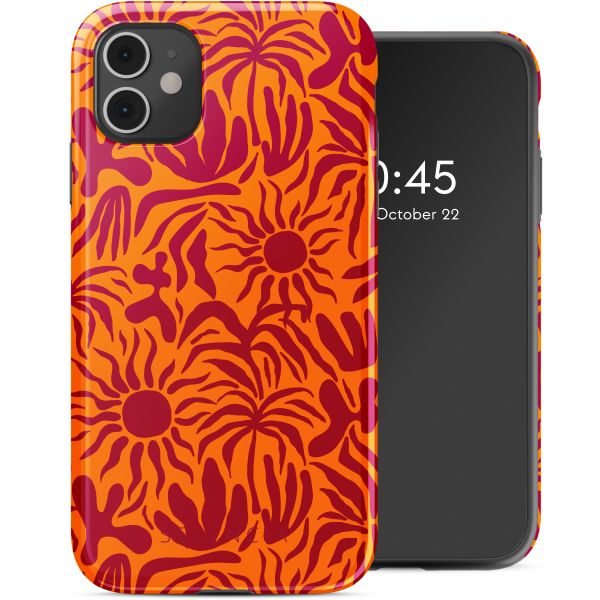 Selencia Coque arrière Vivid Tough iPhone 11 - Tropical Vibes Apricot