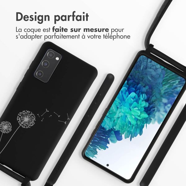 imoshion Coque design en silicone avec cordon Samsung Galaxy S20 FE - Dandelion Black