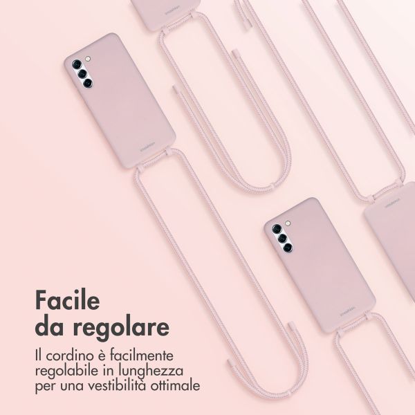 imoshion Coque de couleur avec cordon amovible Samsung Galaxy S21 FE - Rose