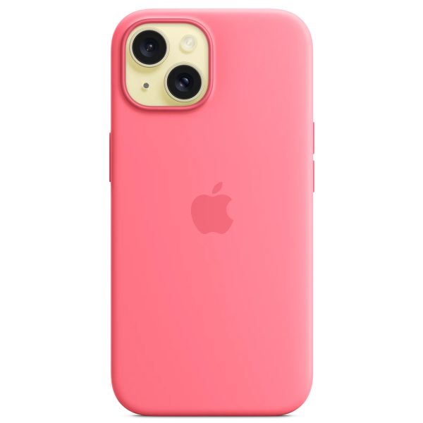 Apple Coque en silicone MagSafe iPhone 15 - Rose