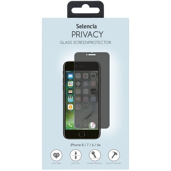 Selencia Protection d'écran en verre trempé Privacy iPhone 8 / 7 / 6s / 6