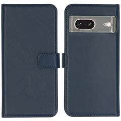 Selencia Étui portefeuille en cuir véritable Google Pixel 7 - Bleu
