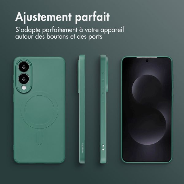 imoshion Coque Couleur avec MagSafe Samsung Galaxy S25 Edge - Vert foncé
