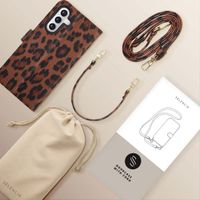 Selencia Étui de télephone portefeuille imprimé léopard Sabi Samsung Galaxy A55 - Mocha Brown
