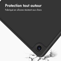 Accezz Coque tablette portefeuille Smart Silicone Samsung Galaxy Tab A9 Plus - Noir