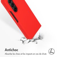 Accezz Coque Liquid Silicone Samsung Galaxy Z Fold 5 - Rouge