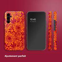 Selencia Coque arrière Vivid Samsung Galaxy A34 (5G) - Tropical Vibes Apricot
