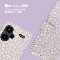 imoshion Étui de télephone portefeuille Design Xiaomi Redmi Note 13 Pro Plus (5G) - White Daisy