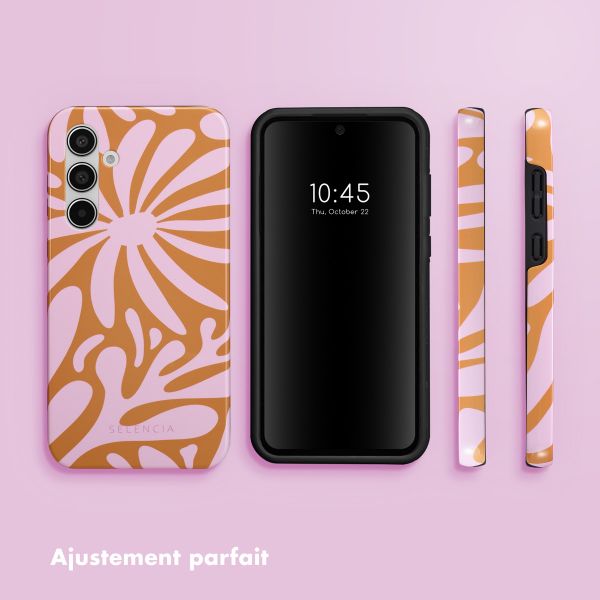 Selencia Coque arrière Vivid Samsung Galaxy A55 - Modern Bloom Pink