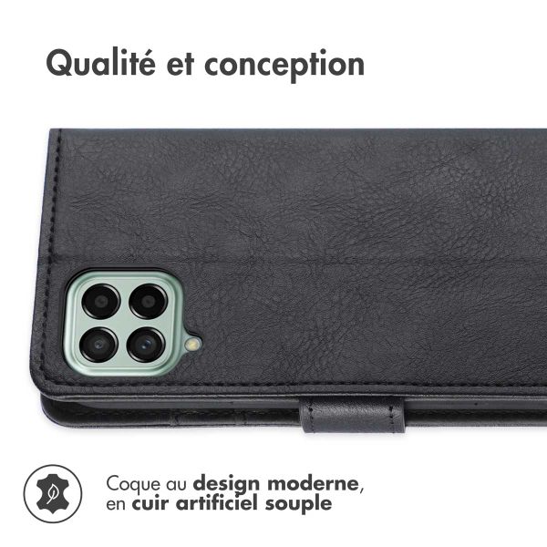 imoshion Étui de téléphone portefeuille Luxe Samsung Galaxy M53 - Noir