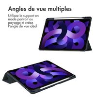 imoshion Coque tablette rigide Trifold Apple iPad Air 11 pouces (2025) M3 / (2024) M2 / Air 5 (2022) / Air 4 (2020) - Bleu foncé