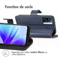 imoshion Étui de téléphone portefeuille Luxe Oppo A57(s) - Bleu foncé