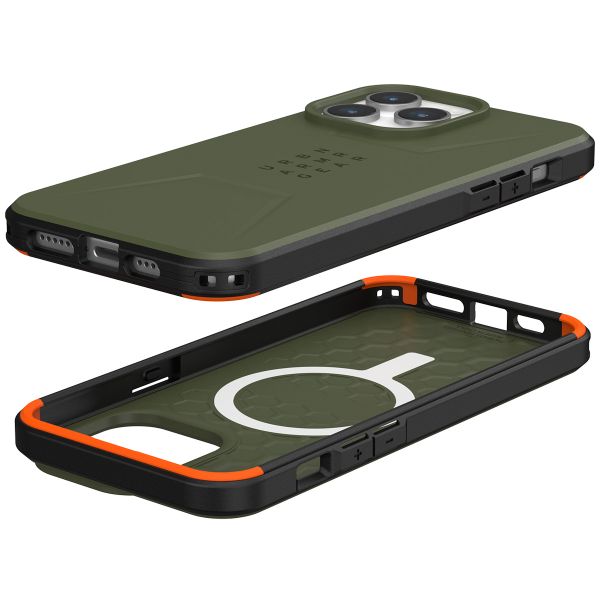 UAG Coque Civilian MagSafe iPhone 15 Pro Max - Olive Drab