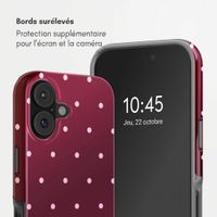 Selencia Coque arrière Vivid Apple iPhone 17 - Happy Dots Burgundy