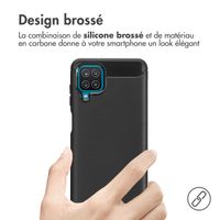 imoshion Coque Brushed Samsung Galaxy A12 - Noir