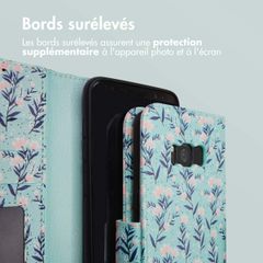 imoshion Étui de télephone portefeuille Design Samsung Galaxy S8 - Blue Flowers