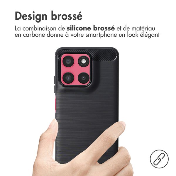 imoshion Coque Brushed Motorola Moto G57 Power - Noir