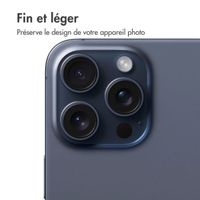 imoshion Lot de 2 protections d'objectif de caméra Apple iPhone 15 Pro / 15 Pro Max - Blue Titanium