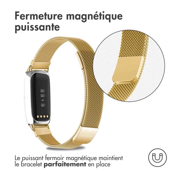 imoshion Bracelet magnétique milanais le Fitbit Luxe - Taille S - Dorée