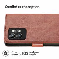 imoshion Étui de téléphone portefeuille Luxe Realme GT 2 Pro - Brun