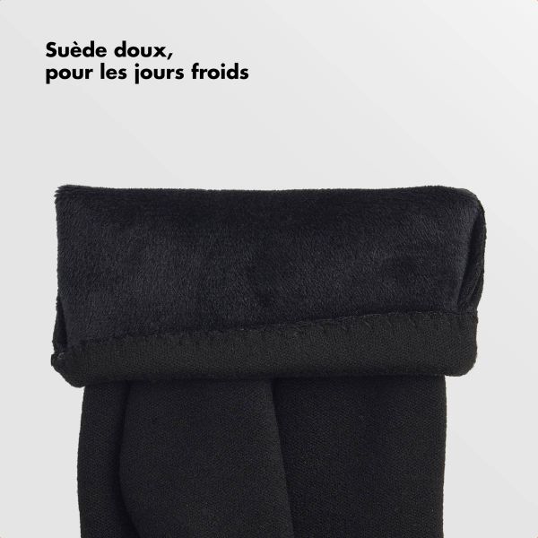Selencia Gants Tactiles Effet Daim - Femme - Taille M - Noir