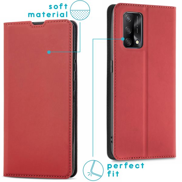 imoshion Étui de téléphone Slim Folio Oppo A74 (4G) - Rouge